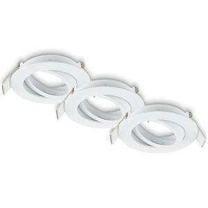 BRILONER Biwa vestavný bodové svítidlo 68mm 3ks sada - 230V, GU10 patice, max. 7W, bílé 7628036 obraz