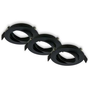 BRILONER Biwa vestavný bodové svítidlo 68mm 3ks sada - 230V, GU10 patice, max. 7W, černé 7628035 obraz