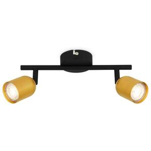 BRILONER Bodové svítidlo Spot, 27, 5 cm, 2x GU10, max. 9W, černá/zlatá 2145027 obraz