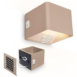 BRILONER Borra nástěnné svítidlo - 1, 5W, 100lm, bezdrátové, LED, s pohybovým čidlem, béžové 3879011 obraz