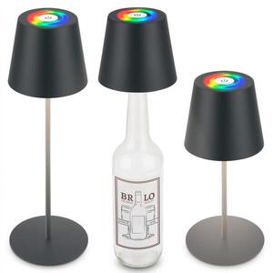 BRILONER Calida 3 v 1 RGBW stolní lampička na baterie IP44, stmívatelné, dotykový vypínač, antracit 7510015 obraz