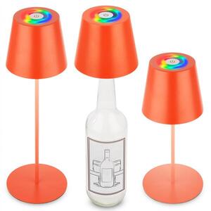 BRILONER Calida stolní lampička - 2, 5W, 200lm, nabíjecí, LED, stmívatelné, RGBW, uchycení na láhev, oranžová 7510012 obraz