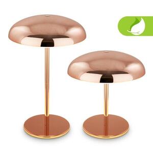 BRILONER Caxa stolní lampa - 2, 8W, 300lm, bezdrátová, IP44, LED, stmívatelná, dotykový vypínač, měď 7573013 obraz