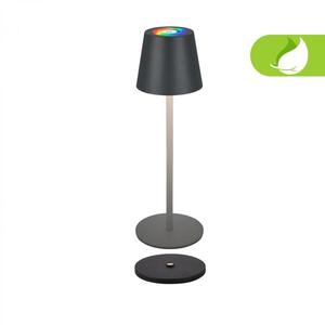 BRILONER Cilano RGBW stolní lampa na baterie IP44, stmívatelné, s nabíjecí základnou, antracit 7517015 obraz