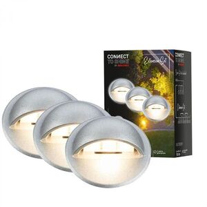 BRILONER CONNECT TO SHINE prodlužovací sada Teak 3ks LED zapuštěných svítidel do země, IP65 3923034 obraz
