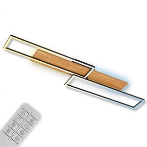 BRILONER Cornice LED stropní svítidlo, stmívatelné, 2 rámy, 4100lm, 38W, CCT ovladač, dálkový ovladač, černá 3809014 obraz