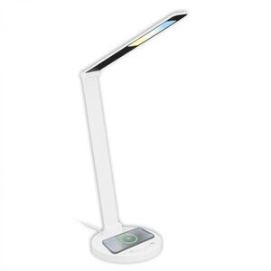 BRILONER Cuma LED lampa na psací stůl, bezdrátové nabíjení telefonu, stmívatelná, bílá 7543016 obraz