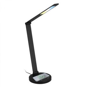 BRILONER Cuma LED lampa na psací stůl, bezdrátové nabíjení telefonu, stmívatelná, černá 7543015 obraz