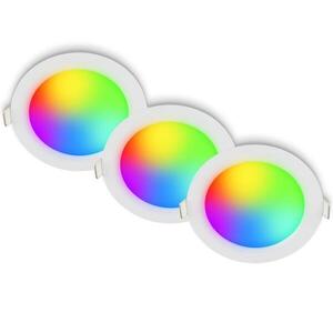 BRILONER Fungo vestavné bodové svítidlo 100mm 3ks sada - 7W, 700lm, LED, stmívatelné, IP65, bílé 3945036 obraz