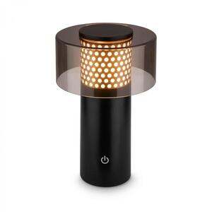 BRILONER Gila stolní lampa - 2, 6W, 200lm, bezdrátová, LED, IP44, dotykový vypínač, stmívatelná, černá/zlatá 7669015 obraz