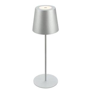 BRILONER Kiki stolní lampička bezdrátová, dotykový vypínač, nastavitelná výška, stmívatelné, nabíjecí, matný chrom 7508014 obraz