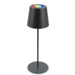 BRILONER Kiki stolní lampička bezdrátová, dotykový vypínač, pestrobarevné RGB+W světlo, nastavitelná výška, antracit 7507015 obraz