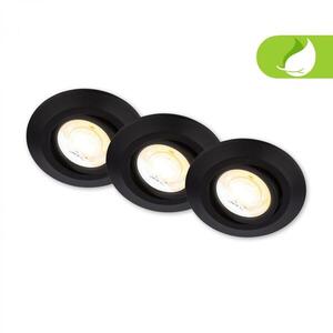 BRILONER Klira 3ks sada LED vestavné bodové svítidlo 230V, stmívatelné, nastavitelné, černé 7587035 obraz