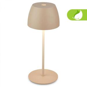 BRILONER LED nabíjecí stolní lampička Serina Mini, bezdrátová, 20cm, IP44, 2, 5W, stmívatelné, dotykový vypínač, béžová 7503011 obraz