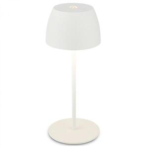 BRILONER LED nabíjecí stolní lampička Serina Mini, bezdrátová, 20cm, IP44, 2, 5W, stmívatelné, dotykový vypínač, bílé 7503016 obraz