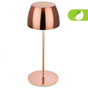 BRILONER LED nabíjecí stolní lampička Serina Mini, bezdrátová, 20cm, IP44, 2, 5W, stmívatelné, dotykový vypínač, měď 7503013 obraz