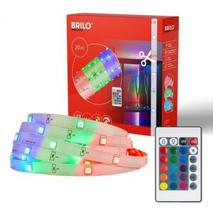 BRILONER LED Strip 20m, dálkový ovladač, RGB barevné módy, bílé 2323360 obraz