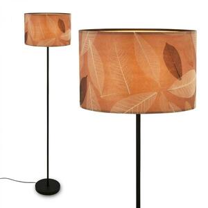 BRILONER Mata stojanová lampa, dekor s lístky, nožní vypínač, kávová barva 1853014 obraz