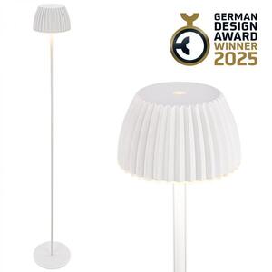 BRILONER nabíjecí stojanová lampa Riffle - 124 cm, 4, 2W, 400lm, LED, bezdrátová, stmívatelná, dotykový vypínač, bílá 1238016 obraz