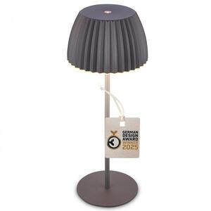 BRILONER Nabíjecí stolní lampa Riffle - 36, 5 cm, 2W, 200lm, IP44, bezdrátová, LED, stmívatelná, dotykový vypínač, antracit 7553015 obraz