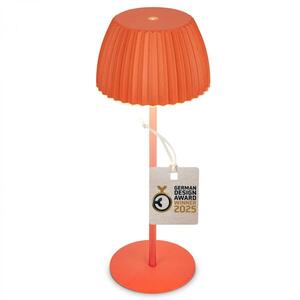 BRILONER Nabíjecí stolní lampa Riffle - 36, 5 cm, 2W, 200lm, IP44, bezdrátová, LED, stmívatelná, dotykový vypínač, oranžová 7553012 obraz