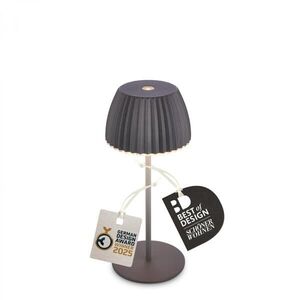 BRILONER Nabíjecí stolní lampa Riffle Mini - 20 cm, 1, 5W, 150lm, bezdrátová, LED, stmívatelné, dotykový vypínač, antracit 7552015 obraz
