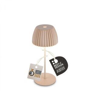 BRILONER Nabíjecí stolní lampa Riffle Mini - 20 cm, 1, 5W, 150lm, bezdrátová, LED, stmívatelné, dotykový vypínač, béžová 7552011 obraz