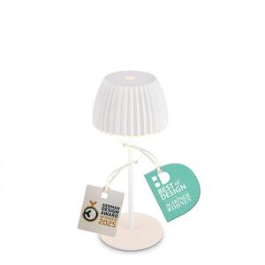 BRILONER Nabíjecí stolní lampa Riffle Mini - 20 cm, 1, 5W, 150lm, bezdrátová, LED, stmívatelné, dotykový vypínač, bílé 7552016 obraz