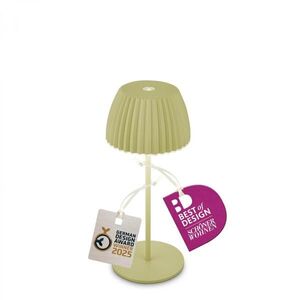 BRILONER Nabíjecí stolní lampa Riffle Mini - 20 cm, 1, 5W, 150lm, bezdrátová, LED, stmívatelné, dotykový vypínač, zelená 7552019 obraz