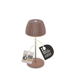 BRILONER Nabíjecí stolní lampa Riffle Mini - 20 cm, 1, 5W, 150lm, LED, stmívatelné, dotykový vypínač, hnědé 7552010 obraz