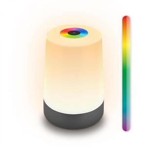 BRILONER Nubsi stolní lampička - 2, 8W, 280lm, nabíjecí, LED, stmívatelné, RGB+W, antracit mat 7554015 obraz