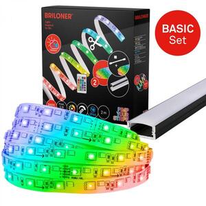BRILONER Pimp Your Stripe startovací sada LED pásek 2m, IP44 venkovní, RGB+W, dálkový ovladač 2166192 obraz