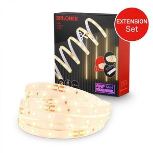 BRILONER Prodlužovací sada LED Strip On/Off pro nástěnný panel – 260 cm, teplá bílá, zkracovatelná, samolepící, bílé 8019147 obraz