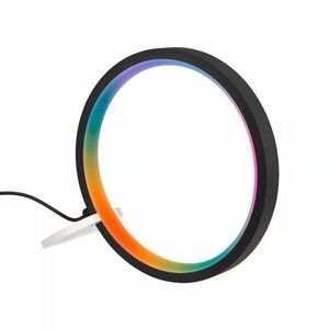 BRILONER Ring stolní lampička - 3W, LED, stmívatelné, dálkový ovladač, RGBIC, černá 7666015 obraz