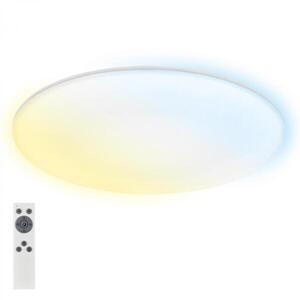 BRILONER Rowny LED stropní svítidlo do koupelny, dálkový ovladač, stmívatelné, CCT ovladač, přímé a nepřímé osvětlení, kruhové 45 cm, bílé 3835016 obraz