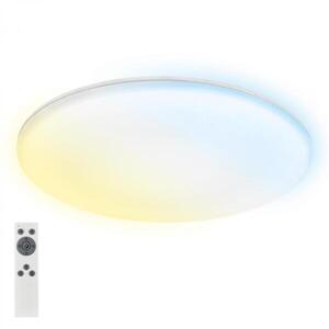 BRILONER Rowny LED stropní svítidlo do koupelny, dálkový ovladač, stmívatelné, CCT, přímé a nepřímé osvětlení, kruhové 35 cm, bílé 3834016 obraz