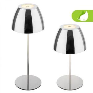 BRILONER Serina LED bezdrátová stolní lampička IP44, stmívatelná, dotykový vypínač, chrom 7522118 obraz