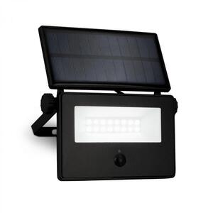 BRILONER Solární LED venkovní nástěnné svítidlo vč. IR senzoru, černé, 5W, 400 lm, sklo/plast 3856015 obraz