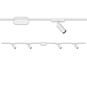 BRILONER Startovací sada lištový systém nízké napětí 200 cm, 2x 48V lišta, 4 LED spoty, s trafem, bílá 8025046 obraz