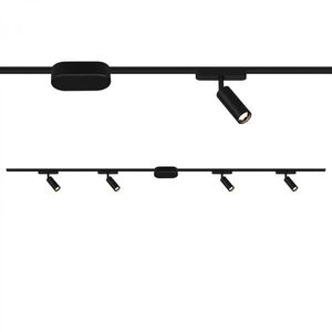 BRILONER Startovací sada lištový systém nízké napětí 200 cm, 2x 48V lišta, 4 LED spoty, s trafem, černá 8025045 obraz