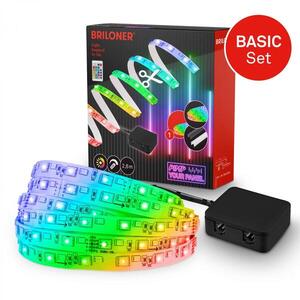 BRILONER Startovací sada RGB LED pásek pro nástěnné panely – 260cm, dálkový ovladač, vč. rozbočovače 8022252 obraz