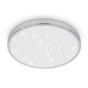 BRILONER Tak stropní svítidlo pr.24 cm - 12W, 1300lm, LED, hvězdné nebe, IP44, chrom 3933018 obraz