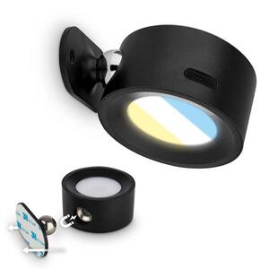BRILONER Tari nástěnné bodové svítidlo - 1, 6W, 160lm, LED, nabíjecí, CCT, stmívatelné, bezdrátové, černá 3896015 obraz