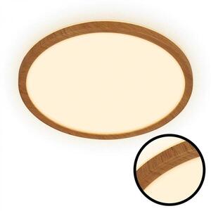 BRILONER Tava Wood LED stropní svítidlo, přímé a nepřímé osvětlení, ploché, imitace dřeva, kruhové 29 cm 7450314 obraz