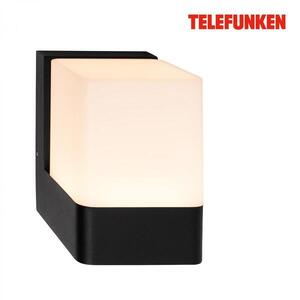 BRILONER TELEFUNKEN LED venkovní nástěnné svítidlo, ochrana proti stříkající vodě, kostka, teplá bílá, černá 322105TF obraz