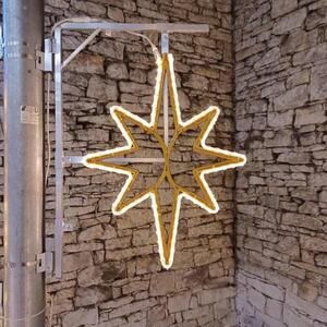 DecoLED LED světelná hvězda na VO 3D tisk, 61x79 cm, teple bílá obraz