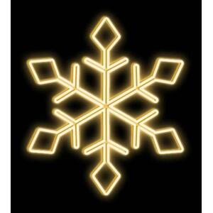 DecoLED LED světelná vločka I, závěsná 3D tisk, pr. 100 cm, teple bílá, zlatý plast obraz