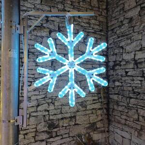 DecoLED LED světelná vločka VII, na sloupy VO 3D tisk, pr. 66 cm, FLASH, ledově bílá, IP67 obraz