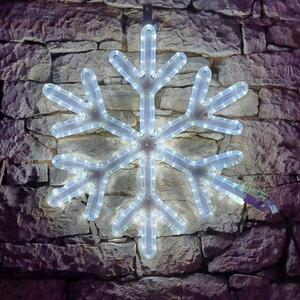 DecoLED LED světelná vločka VII, závěsná 3D tisk, pr. 66 cm, FLASH, ledově bílá, IP67 obraz