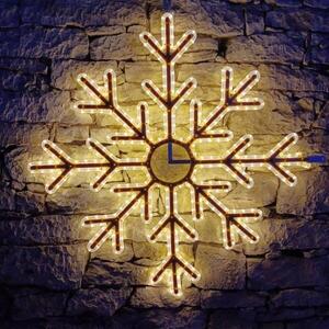 DecoLED LED světelná vločka X, závěsná 3D tisk, pr. 102 cm, teple bílá obraz
